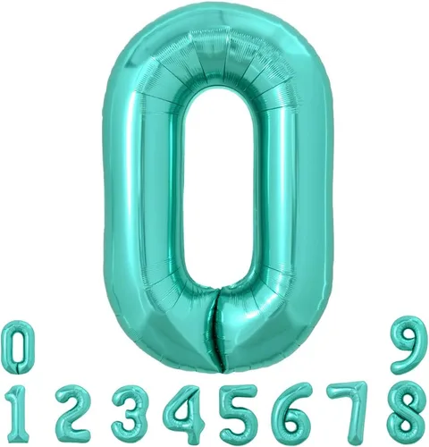 Vista 64 de TONIFUL Globo de aluminio negro de 40 pulgadas con el número 0, decoraciones de cumpleaños negro (Bk-black)