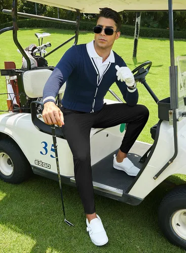 Vista 7 de JMIERR Pantalones de golf para hombre Pantalones deportivos elásticos casuales ajustados para senderismo, viajes, trabajo, pantalones de vestir
