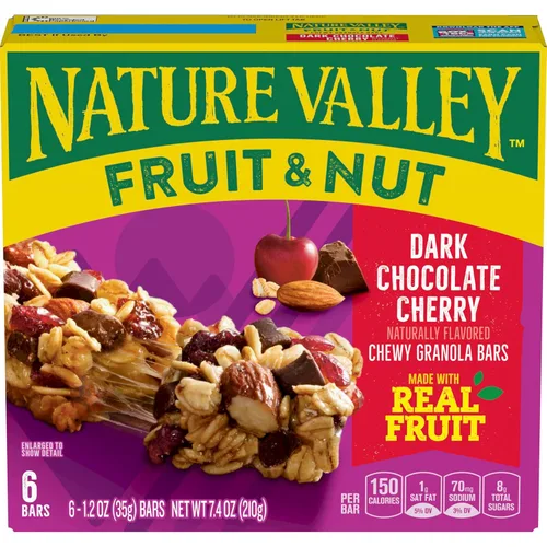 Vista 3 de Nature Valley Barras de granola de frutas y nueces, cereza de chocolate oscuro, 6 unidades, 7.4 onzas