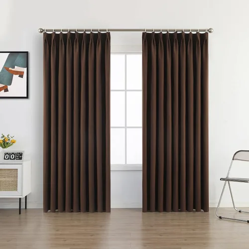 Vista 11 de MUMFAS Cortina opaca para oscurecer la habitación, cortinas opacas de 63 pulgadas de largo, con aislamiento térmico y división de habitación