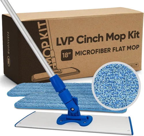 Vista 8 de Paquete de 3 cabezales de repuesto para mopa de cincha, mopas de microfibra para limpieza de suelos, mopa de pared con almohadillas lavables