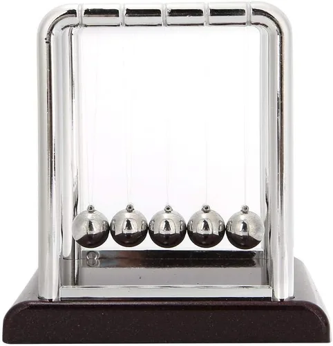 Vista 4 de Garosa Bolas de péndulo Newton's Laws de 3.1 x 2.8 x 3.5 in, bolas de metal balanceo de Newton para decoración de escritorio de oficina