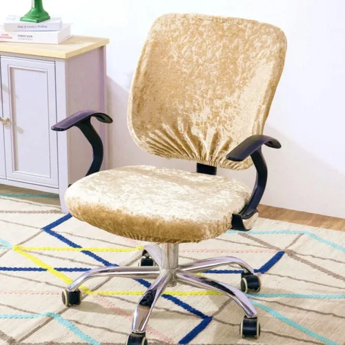 Vista 5 de VIOKKO Fundas de terciopelo elástico de elastano para silla de oficina, extraíbles y lavables, fundas universales para silla de hotel, hogar, bar