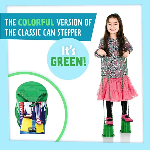 Vista 2 de Just Jump It EZ Can Steppers Zancos para Niños, Piedras de Equilibrio para Niños, Plataforma de Caminata Zanco Juguete Sensorial Stomper para Niños