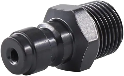 Vista 7 de Adaptador de enchufe de desconexión rápida de 0.315 in, rosca macho NPT de 1/8 pulgadas, accesorios de adaptador Foster PCP Airsoft, cobre chapado