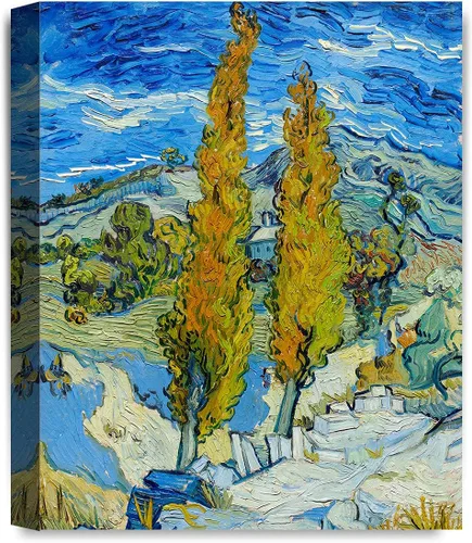 Vista 65 de IPIC - Campo de trigo con cuervos, reproducción artística de Vincent Van Gogh. Lienzo de giclée para decoración del hogar 10#F (20 x 16)