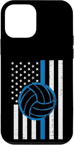 Vista 16 de US Flag Blue Line Volleyball Vintage Patriotic Police Cop Case for iPhone 17
