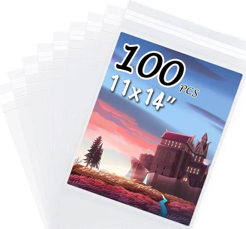 Vista 10 de Paquete de 10 tableros de respaldo solamente – Tablas de base blancas sin cortar de 11 x 14 pulgadas, sin ácidos y con núcleo blanco, ideal