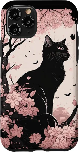 Vista 29 de Cute Pink Japanese Cherry Blossom Cat Aesthetic Case for iPhone 16