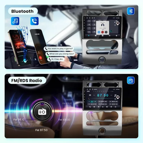Vista 4 de Estéreo de coche Android de 4 núcleos+64G para Ford Expedition 2007-2014 (A/C) inalámbrico Carplay Android Auto, radio de pantalla táctil de 9