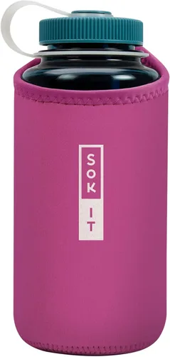 Vista 30 de Sok It BotlSok Funda para botella de agua con cubierta de neopreno aislante (Floral abstracto, se ajusta a CamelBak o Nalgene de 12 onzas)
