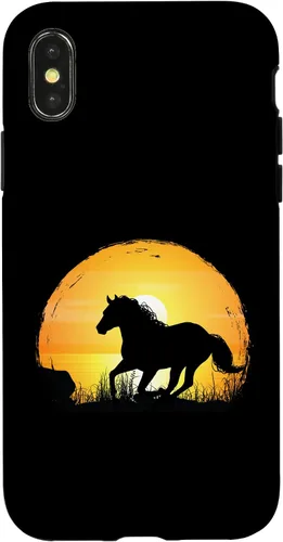 Vista 4 de iPhone 15 Sunset Horse Breed Silhouette - Quarter Horse Case