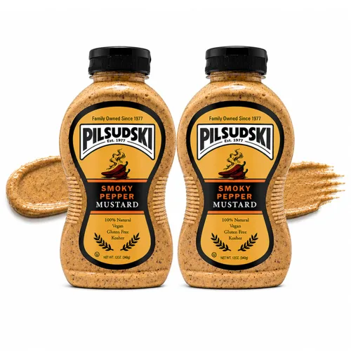Vista 14 de Pilsudski's Brand Mustard - Botella exprimible de 12 onzas, condimentos perfectos para cualquier plato (12 onzas líquidas (paquete de 4), Mustard