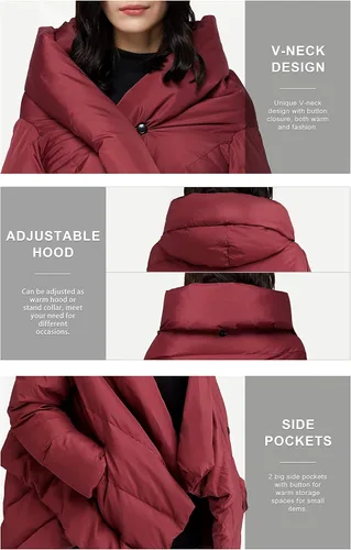 Vista 5 de Orolay Chaqueta tipo capa acolchada para mujer