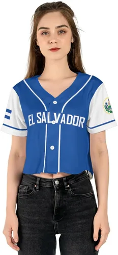 Vista 2 de MonkeyVan Camiseta de béisbol personalizada de El Salvador, camiseta de béisbol de El Salvador para hombres, camiseta de orgullo salvadoreño
