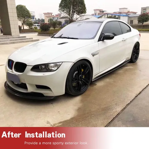 Vista 3 de Faldas laterales de fibra de carbono para BMW Serie 3 E92 E93 M3 2 2 puertas 2008-2013 falda lateral de coche Extensión Panel basculante salida