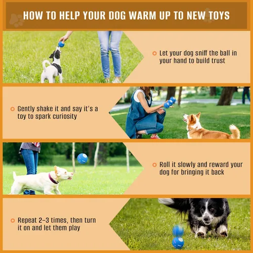 Vista 5 de PetDroid - Juguetes interactivos para perros, bola para perros, [nuevamente actualizado] juguetes duraderos que ruedan automáticamente y se activan