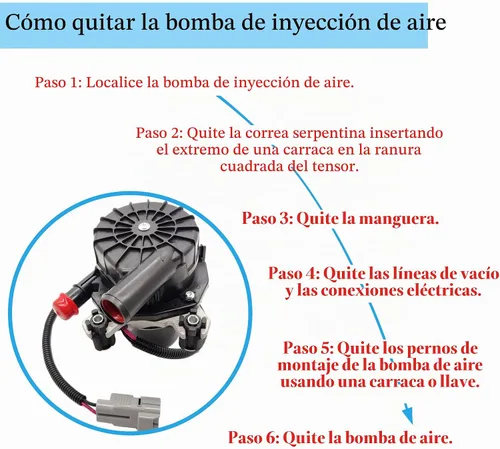 Vista 6 de Bomba secundaria de inyección de aire para 07 – 13 Lexus LX570 Toyota Sequoia Tundra V8.