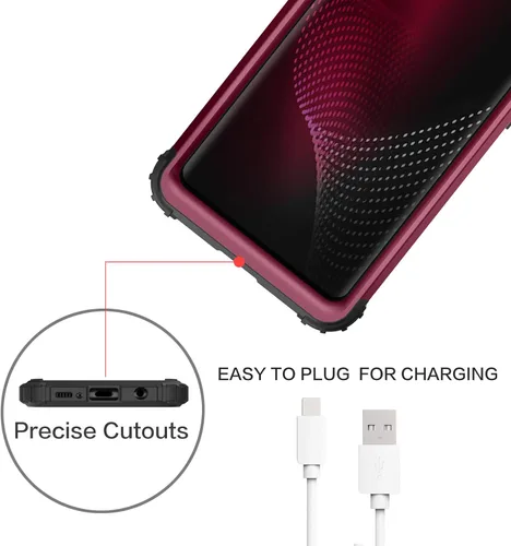 Vista 7 de BENTOBEN Compatible con Samsung A71 5G, 3 capas híbridas de policarbonato duro de goma suave, resistente, a prueba de golpes, antideslizante Pavonado