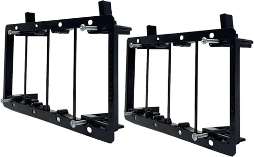 Vista 11 de iMBAPrice Soporte de montaje de bajo voltaje de 2 bandas, paquete de 2 Soporte para paneles de yeso, soporte LV2-2, para Ethernet, HDMI, altavoces