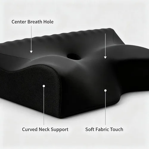Vista 6 de Almohada cervical para aliviar el dolor de cuello, memoria