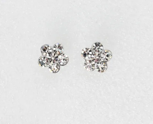 Vista 5 de Faship Precioso Rhinestone Cristal Floral Collar Pendientes Conjunto