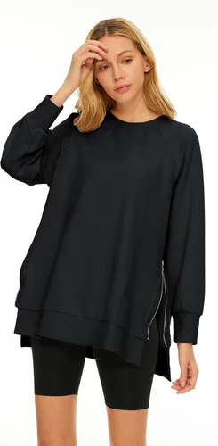 Vista 2 de EFAN Sudaderas de gran tamaño para mujer, manga larga, cuello redondo, sudaderas casuales con capucha 2024, ropa de moda de otoño
