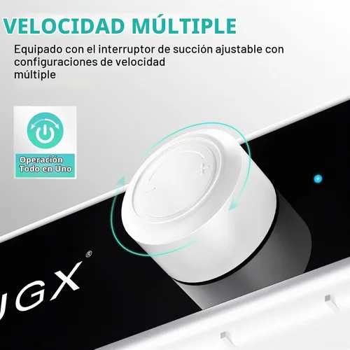 Vista 7 de L'UGX Colector de polvo de uñas recargable con 2 filtros reutilizables, aspirador de polvo de uñas profesional para técnicos de uñas, extractor