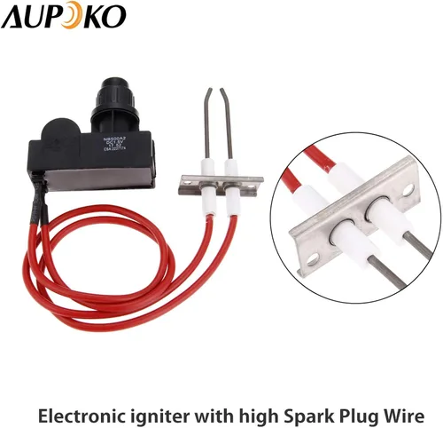 Vista 2 de Aupoko 2 juegos de encendido piezoeléctrico por chispa con cable de botón de encendido y kit de encendido doble, encendedor electrónico, apto