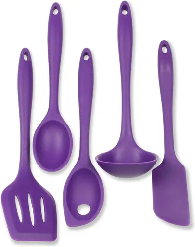 Vista 24 de Chef Craft Juego de herramientas de cocina de silicona premium multicolor de 5 piezas, surtido (42086)