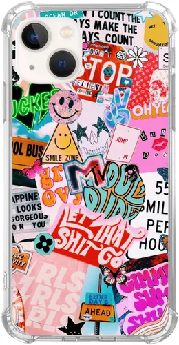 Vista 12 de Trippy - Funda psicodélica para iPhone 15, diseño de flores de arte hippie con ojos, para niñas, mujeres, niños, hombres, funda de TPU única