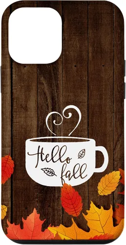 Vista 16 de Hello Fall - Taza de café para iPhone 16, diseño de hojas de otoño