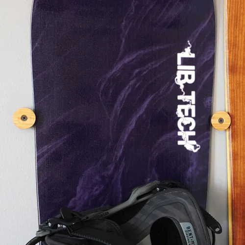 Vista 4 de Grassracks Nubbins - Soporte de pared de bambú para esquí y snowboard - Soporte de esquí y snowboard