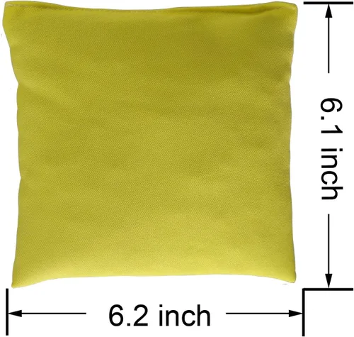 Vista 2 de Juego de 8 bolsas de Cornhole reguladoras, doble costura, bolsas de frijoles estándar para juegos de lanzamiento para todas las edades
