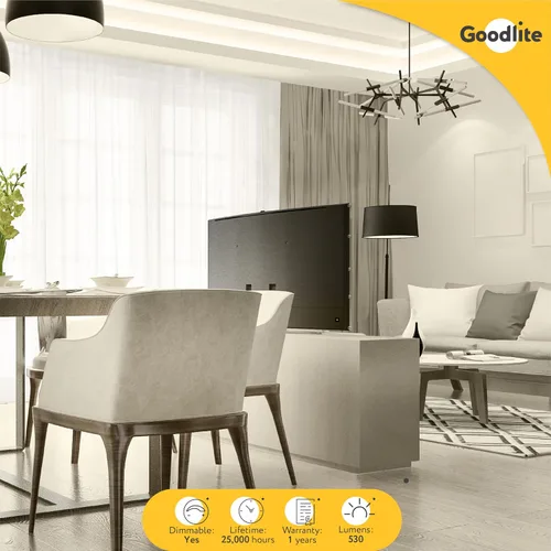 Vista 5 de Goodlite G-19895 MR16 LED 7 W (reemplazo de 50 vatios), inundación de 40°, CRI90+, 550 lúmenes, bombilla puntual, regulable, listado UL, blanco