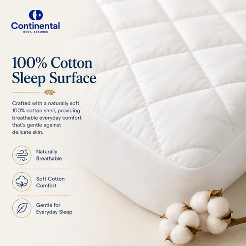 Vista 3 de Continental Bedding Protector de colchón de poliéster prémium de 28 x 52 pulgadas, sábana bajera ajustable para cunas estándar y camas infantiles