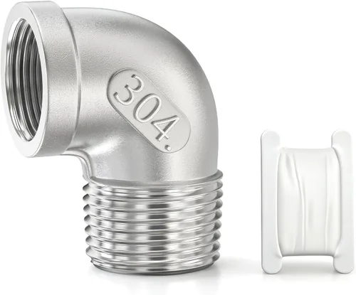 Vista 38 de TAISHER 2 piezas de acero inoxidable 304 accesorios de codo de 90 grados, tubo hembra NPT de 1 pulgada a 1 pulgada NPT hembra 304 accesorio