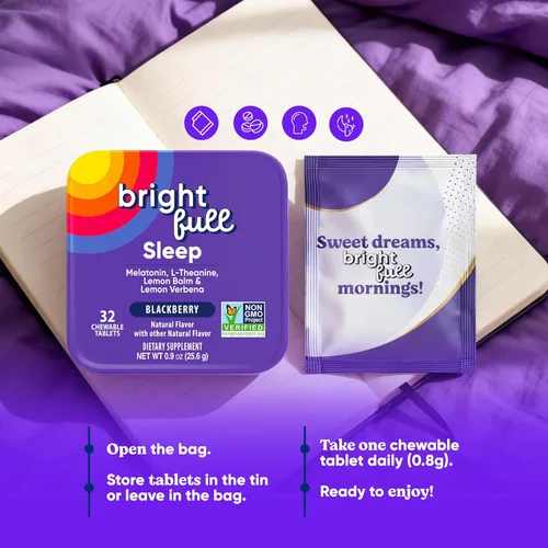 Vista 2 de Suplemento natural para dormir con melatonina, ashwagandha, bálsamo de limón y L-teanina, apoyo para dormir sin medicamentos, sueño reparador