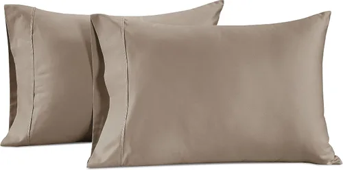 Vista 21 de Lane Linen Juego de 2 fundas de almohada 100 % de algodón, tamaño estándar, se adapta a almohadas estándar y Queen, fundas de almohada lujosas