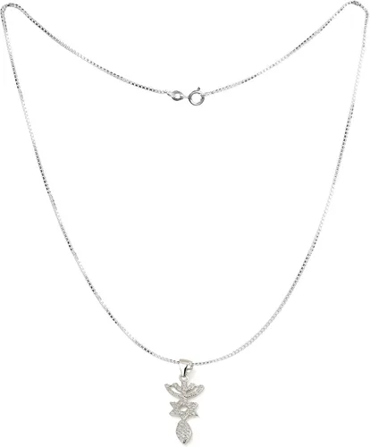 Vista 3 de Collar de plata de ley 925 con símbolo mesiánico del judaísmo mesiánico hecho en Israel circonita cúbica bendiciones espirituales raras de la Biblia