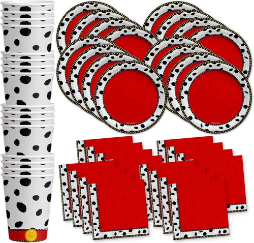 Vista 18 de Noah's Ark - Juego de suministros para fiesta de cumpleaños, platos, servilletas, vasos, vajilla para 16