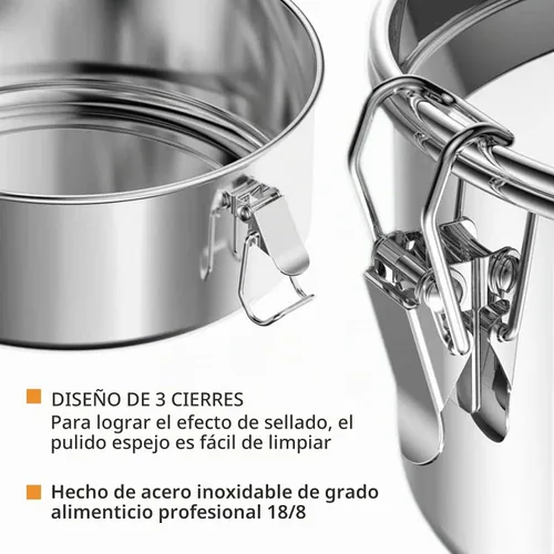 Vista 3 de Molde Flanera de acero inoxidable de 63 onzas, molde de flan con tapa, máquina de flan para olla instantánea de 6 cuartos de galón, apto