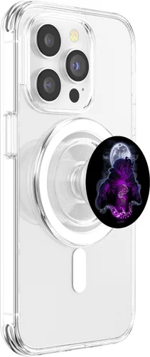 Vista 3 de Disney Beauty And The Beast Retrato iluminado por la luna PopSockets MagSafe PopGrip para iPhone