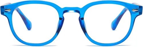 Vista 8 de AIEYEZO Retro Computer Blue Light Blocking Glasses for Men Women Fashion Round Computer Gaming Glasses