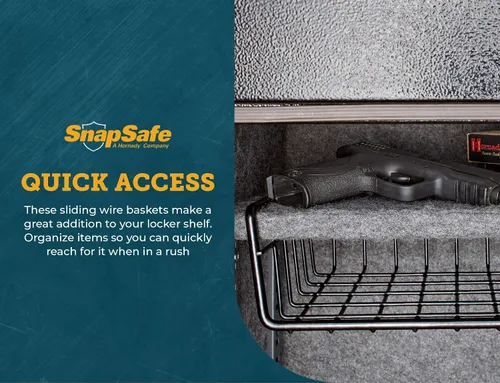 Vista 5 de SnapSafe 76012 - Cesta colgante para documentos, cesta de alambre recubierta que maximiza el almacenamiento para documentos, accesorios de armas