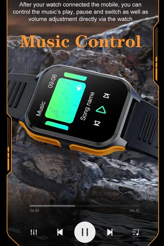 Vista 8 de Yihou Reloj inteligente militar resistente para hombres, teléfonos Android, 1.83 pulgadas, reloj inteligente para correr al aire libre
