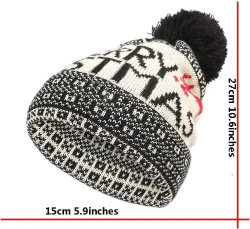 Vista 4 de Gorro de punto grueso suave y cálido para mujer y hombre, para otoño e invierno