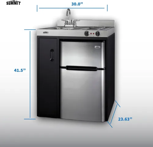 Vista 6 de Summit C30ELBK - Cocina todo en uno de 30 pulgadas, negro/acero inoxidable