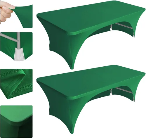 Vista 11 de Eurmax USA - Manteles rectangulares ajustables de elastano de 4 pies, mantel elástico para bodas, eventos o para decorar la mesa del patio