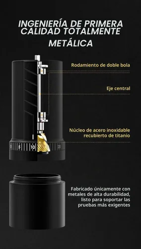 Vista 3 de Vevok Chef Molinillo de café manual O20 – 20 niveles de ajuste externo, capacidad de 1.23 oz con estuche de viaje y equipo de limpieza, molinillo